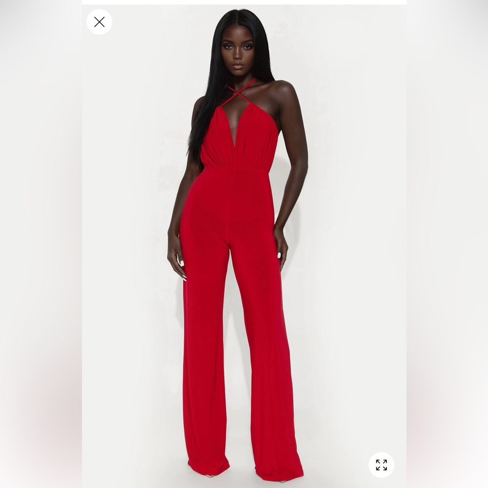 NWT Fashion Nova Red Jumpsuit